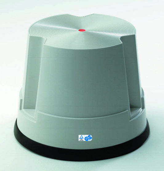 Step stool, plastic, 1 step, grey - HOLDORS
