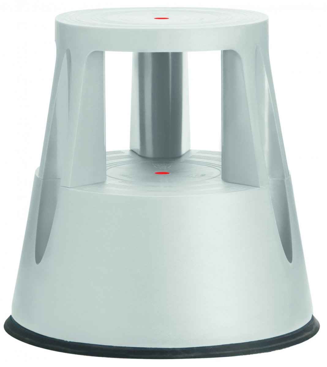 Step stool, plastic, 2 steps, grey
