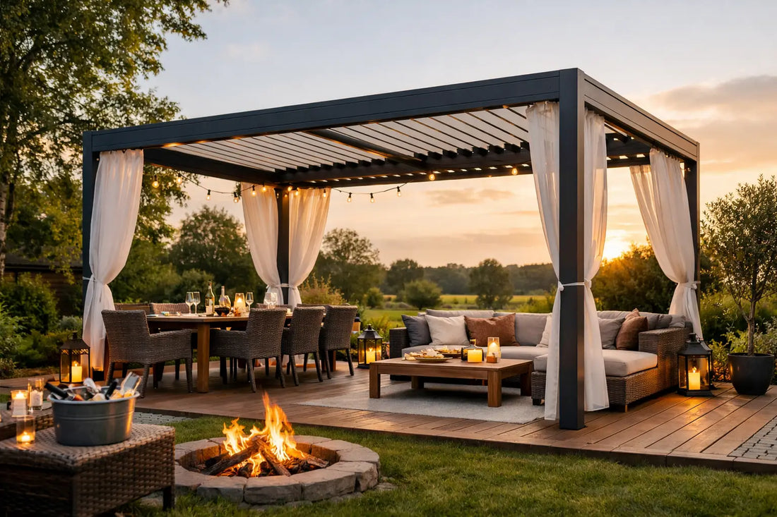 Pergola atpūtai un svinībām jūsu īpašumā
