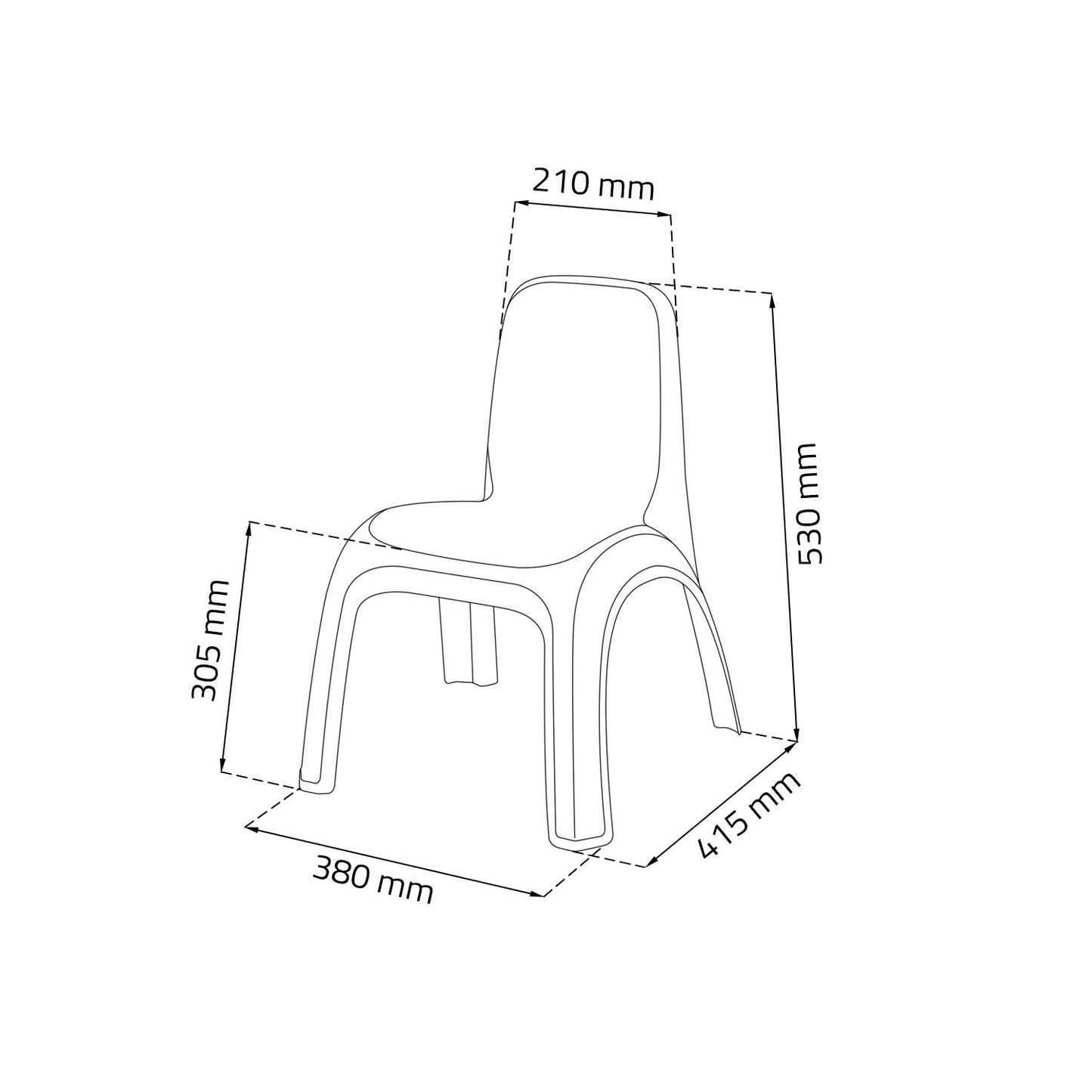 Bērnu krēsliņš Kids Table rozā