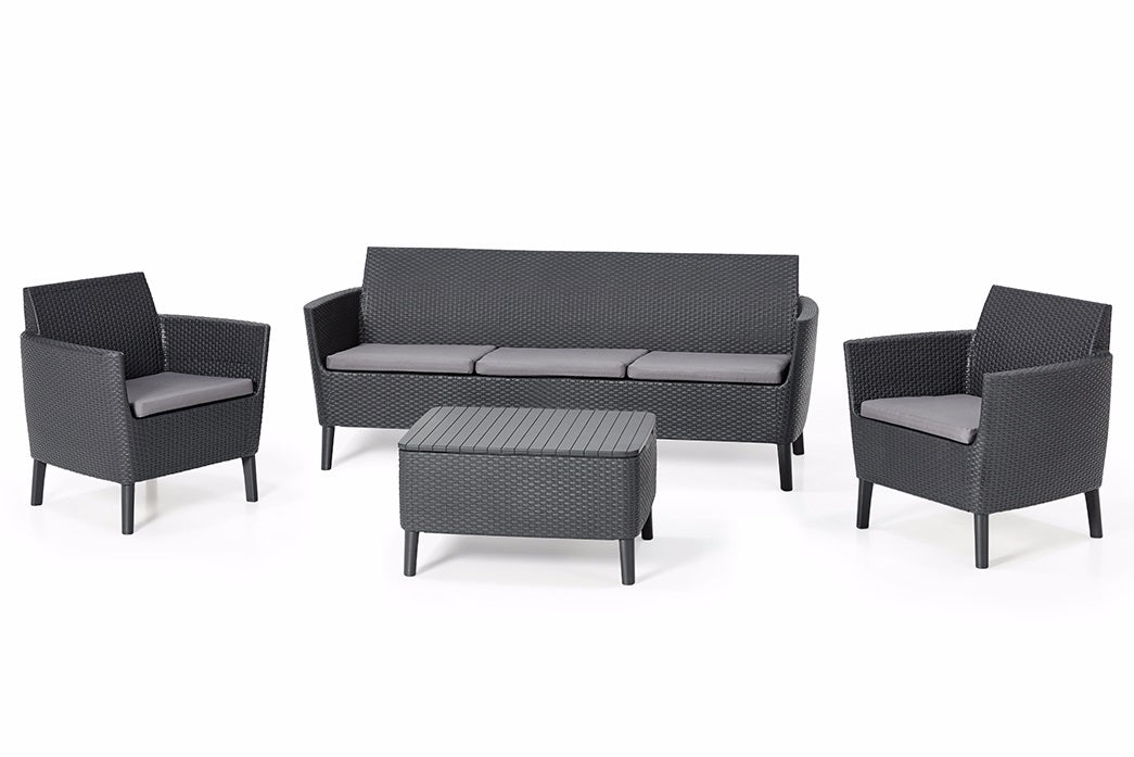 Dārza mēbeļu komplekts Salemo 3 Seater Set pelēks