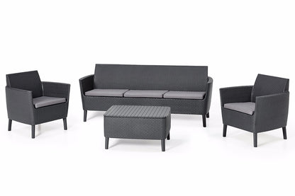 Dārza mēbeļu komplekts Salemo 3 Seater Set pelēks