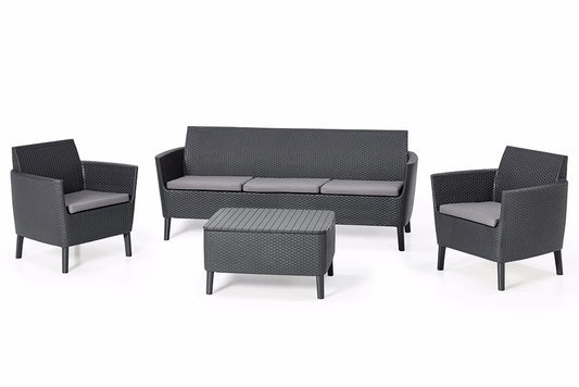 Dārza mēbeļu komplekts Salemo 3 Seater Set pelēks