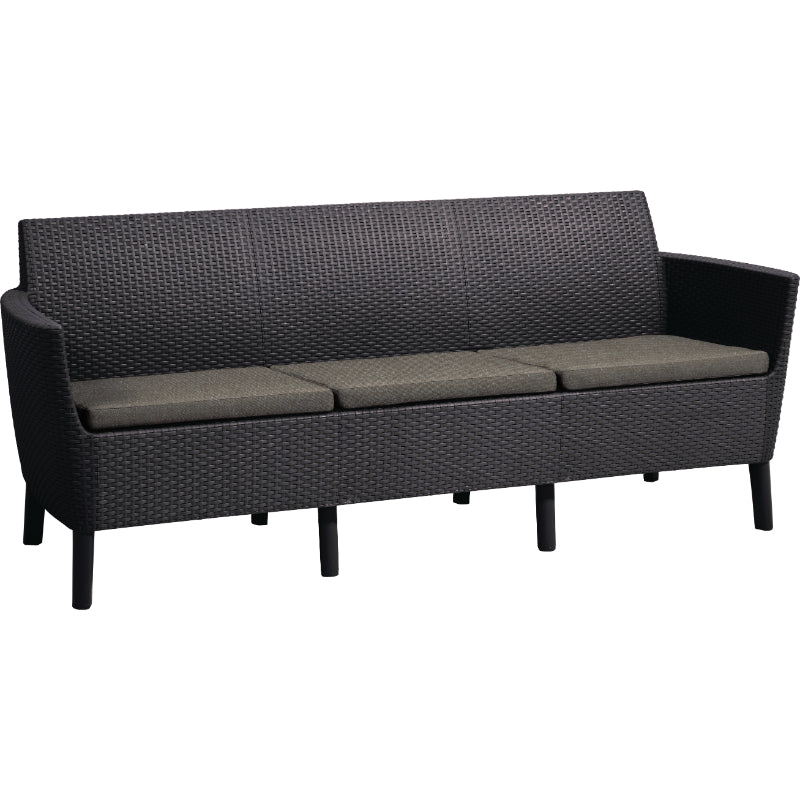 Dārza dīvāns trīsvietīgs Salemo 3 Seater Sofa brūns