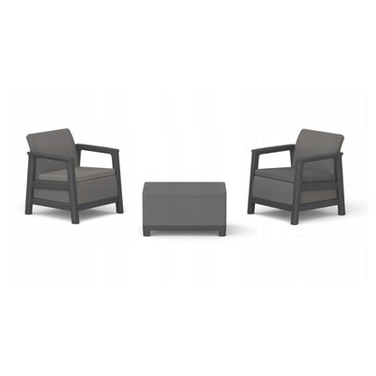 Dārza mēbeļu komplekts Scandi Linea Balcony Set pelēks