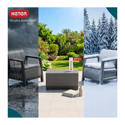 Dārza mēbeļu komplekts Scandi Linea Balcony Set pelēks
