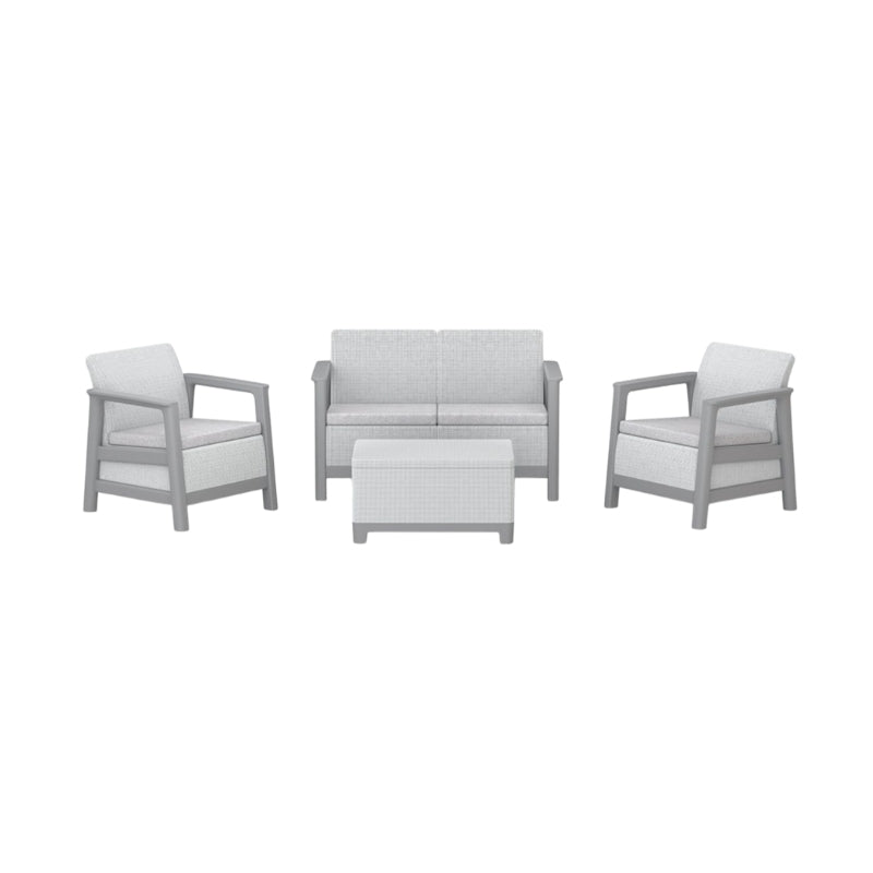 Dārza mēbeļu komplekts Scandi Linea 2 Seater Set gaiši pelēks/tumša tērauda pelēks