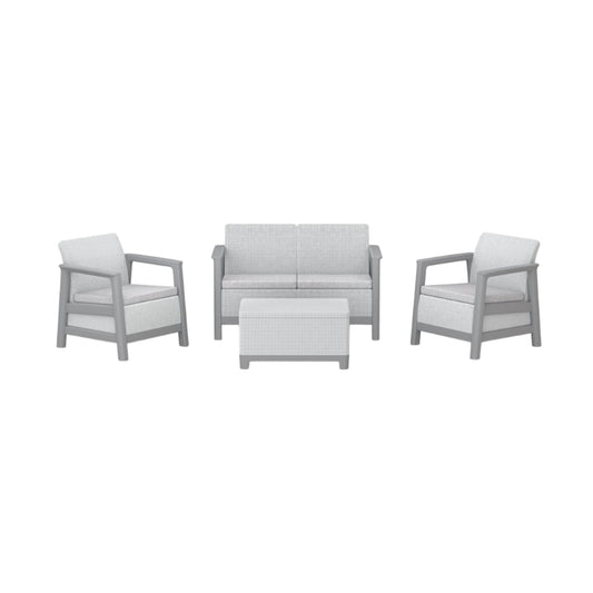 Dārza mēbeļu komplekts Scandi Linea 2 Seater Set gaiši pelēks/tumša tērauda pelēks