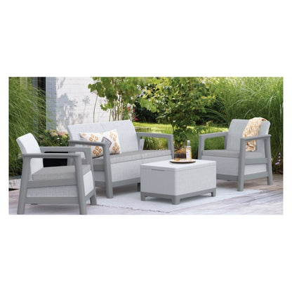 Dārza mēbeļu komplekts Scandi Linea 2 Seater Set gaiši pelēks/tumša tērauda pelēks