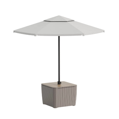 Dārza galdiņš/lietussarga turētājs Luzon Parasol oša koka tonis/bēšs