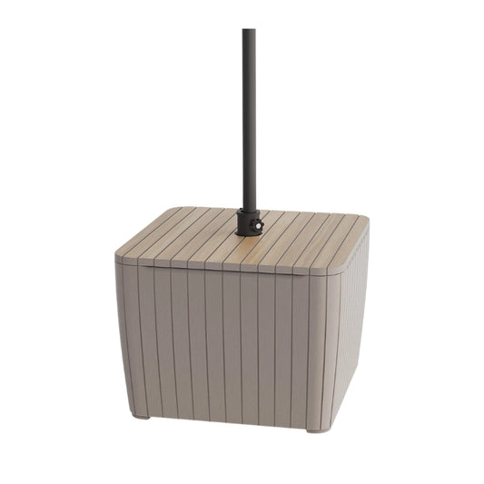 Dārza galdiņš/lietussarga turētājs Luzon Parasol oša koka tonis/bēšs