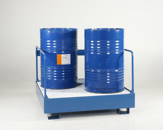 4 drums, standing with safety railing - HOLDORS