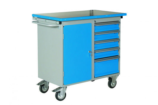 Galds uz riteņiem/darbarīku ratiņi 5+1, 600x1250xH900