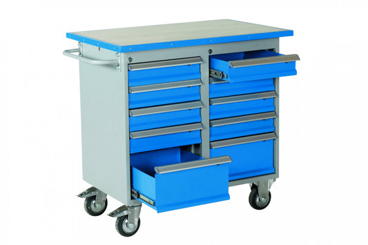 Galds uz riteņiem/darbarīku ratiņi 5+5, 600x1250xH900