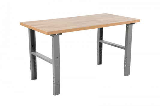 Металлический верстак с дубовой столешницей 1600x800мм