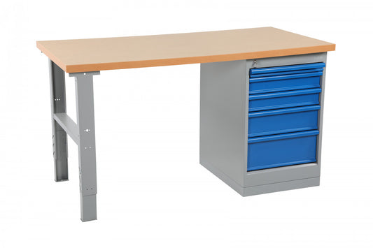 Верстак с 5-секционным тумбовым блоком и столешницей из МДФ 2000x800 мм