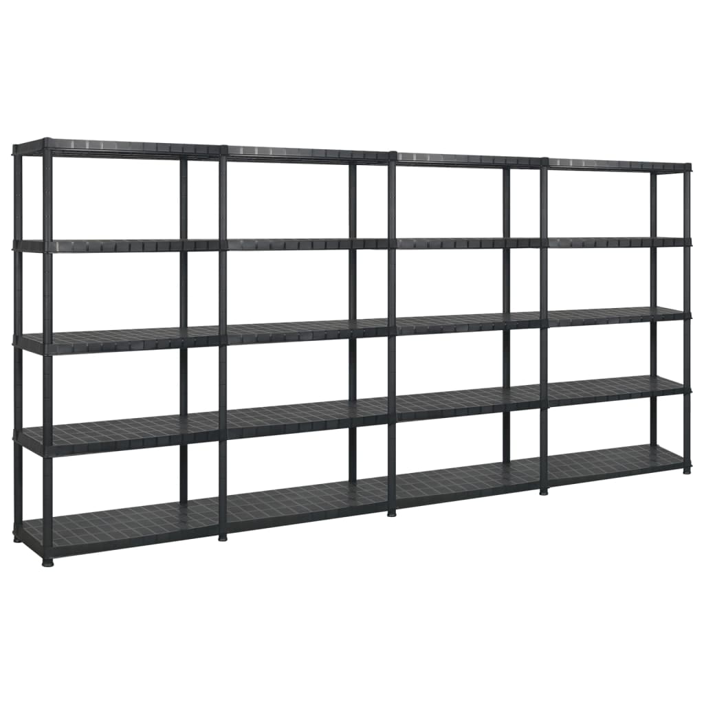 5-Līmeņu Plaukts, Melns, 93,5X45,5X194,5 Cm, Pp - HOLDORS