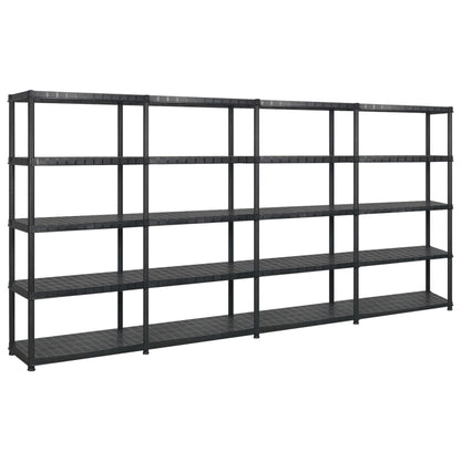 5-Līmeņu Plaukts, Melns, 93,5X45,5X194,5 Cm, Pp - HOLDORS
