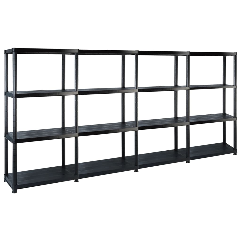 5-Līmeņu Plaukts, Melns, 93,5X45,5X194,5 Cm, Pp - HOLDORS