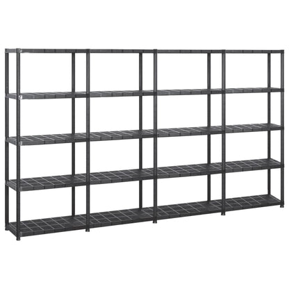 5-Līmeņu Plaukts, Melns, 93,5X45,5X194,5 Cm, Pp - HOLDORS