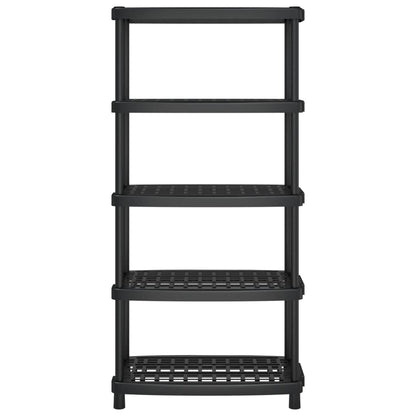 5-Līmeņu Plaukts, Melns, 93,5X45,5X194,5 Cm, Pp - HOLDORS