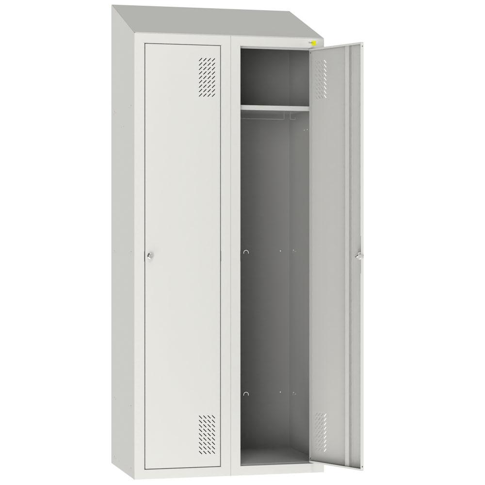 Metal clothes cabinet with roof SHOM-400/2