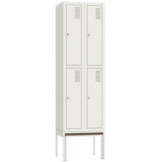 Metal wardrobe with a pull-out bench SHOM-300/2/4