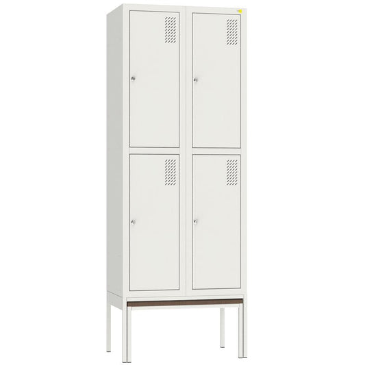 Metal clothes cabinet with a pull-out bench SHOM-400/2/4