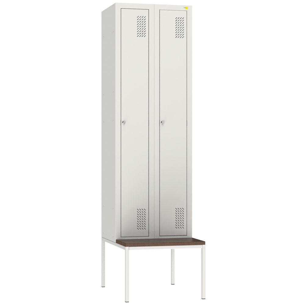 Metal wardrobe with bench SHOM-300/2