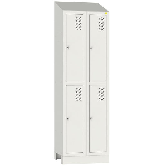 Metal wardrobe on a podium SHOM-300/2/4 with roof