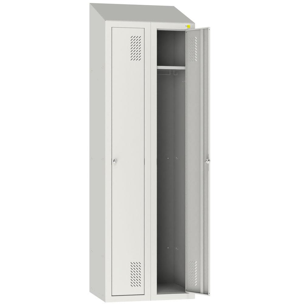 Metal clothes cabinet with roof SHOM-300/2