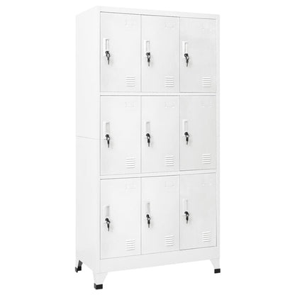 Ģērbtuves Skapis, Balts, 90X45X180 Cm, Tērauds