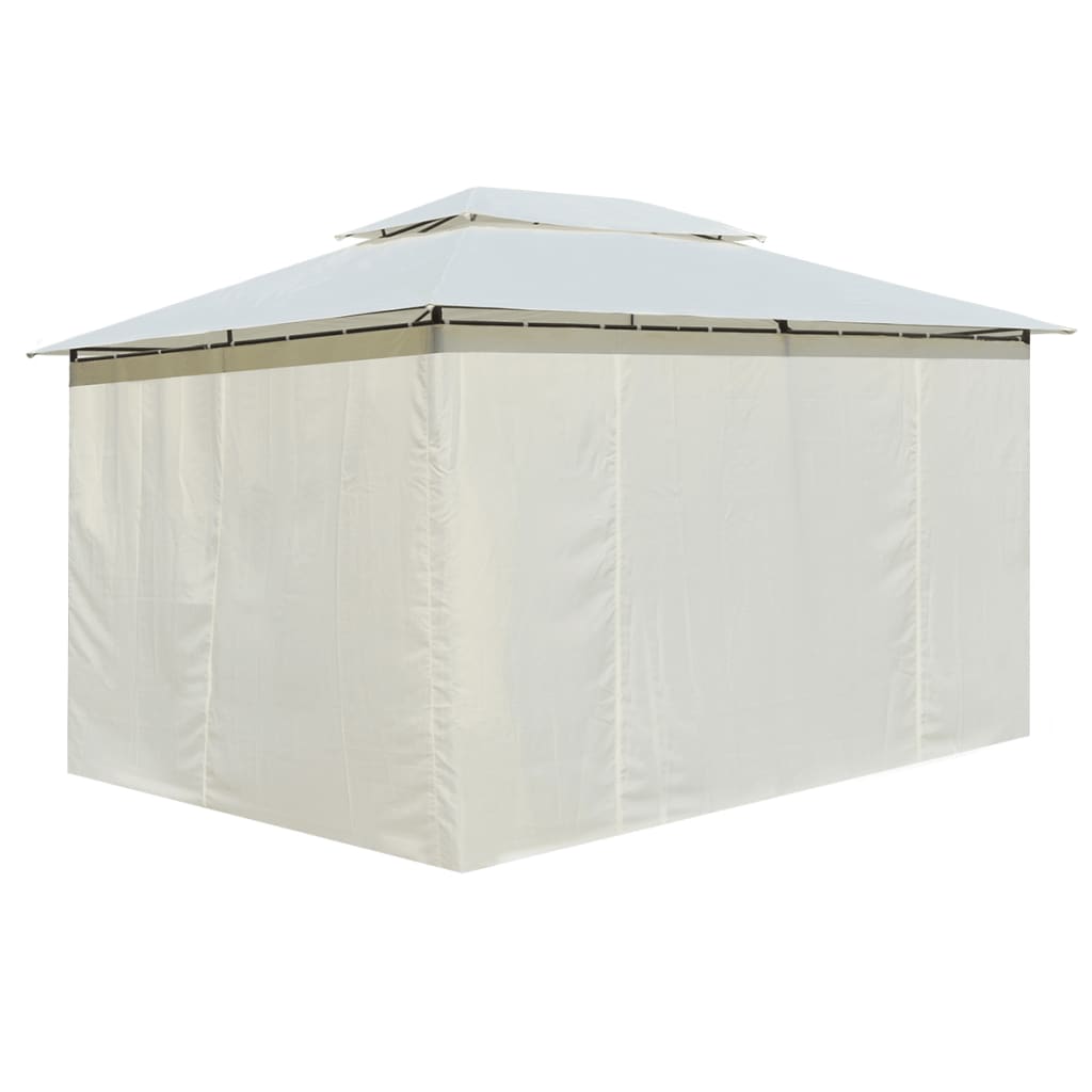 Dārza Nojume Ar Aizkariem, 4X3 M, Balta