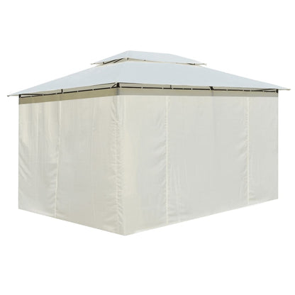Dārza Nojume Ar Aizkariem, 4X3 M, Balta