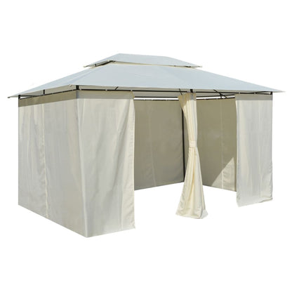 Dārza Nojume Ar Aizkariem, 4X3 M, Balta