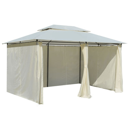 Dārza Nojume Ar Aizkariem, 4X3 M, Balta