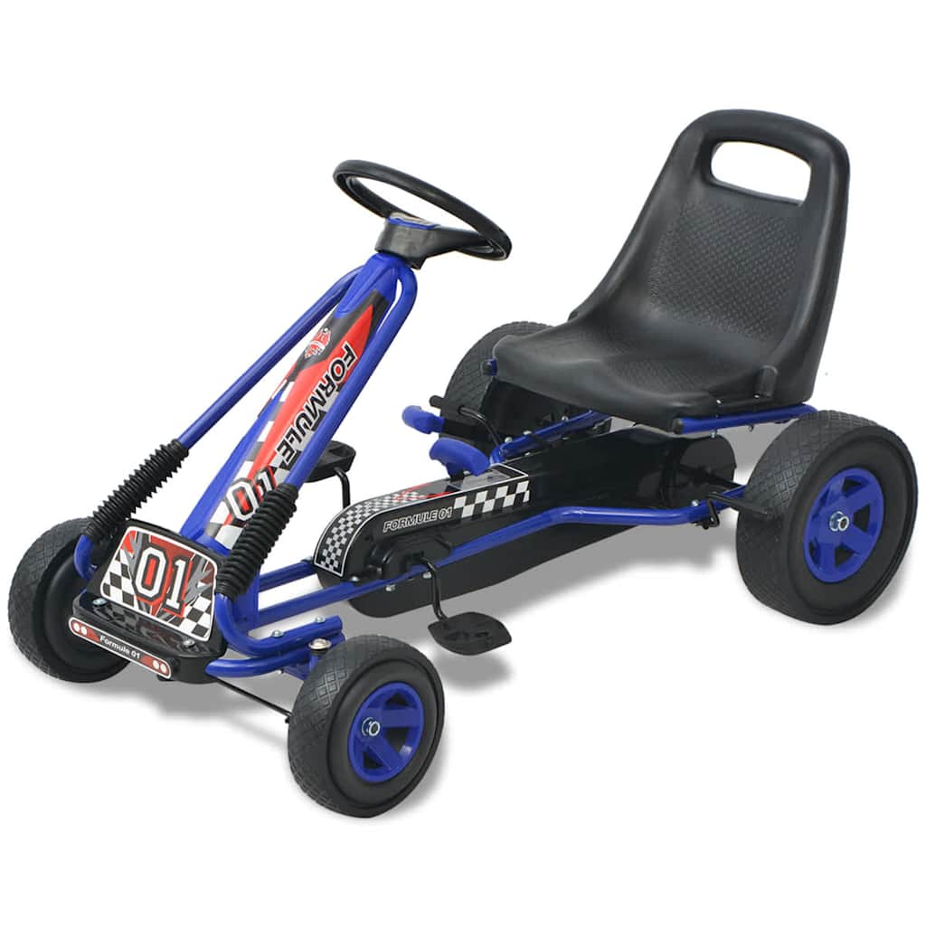 Go Kart Ar Pedāļiem Un Regulējamu Sēdvietu, Zils