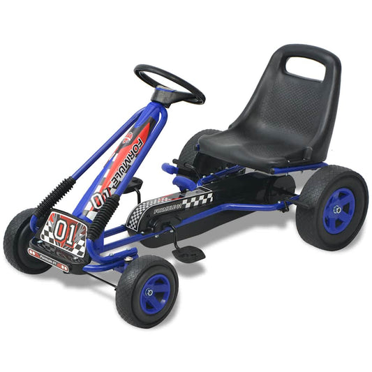 Go Kart Ar Pedāļiem Un Regulējamu Sēdvietu, Zils