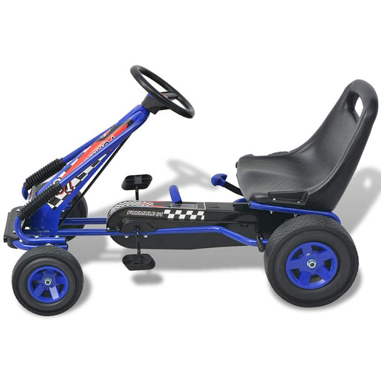 Go Kart Ar Pedāļiem Un Regulējamu Sēdvietu, Zils