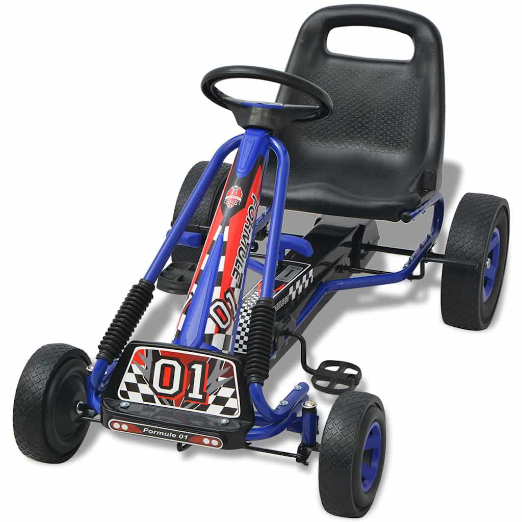 Go Kart Ar Pedāļiem Un Regulējamu Sēdvietu, Zils
