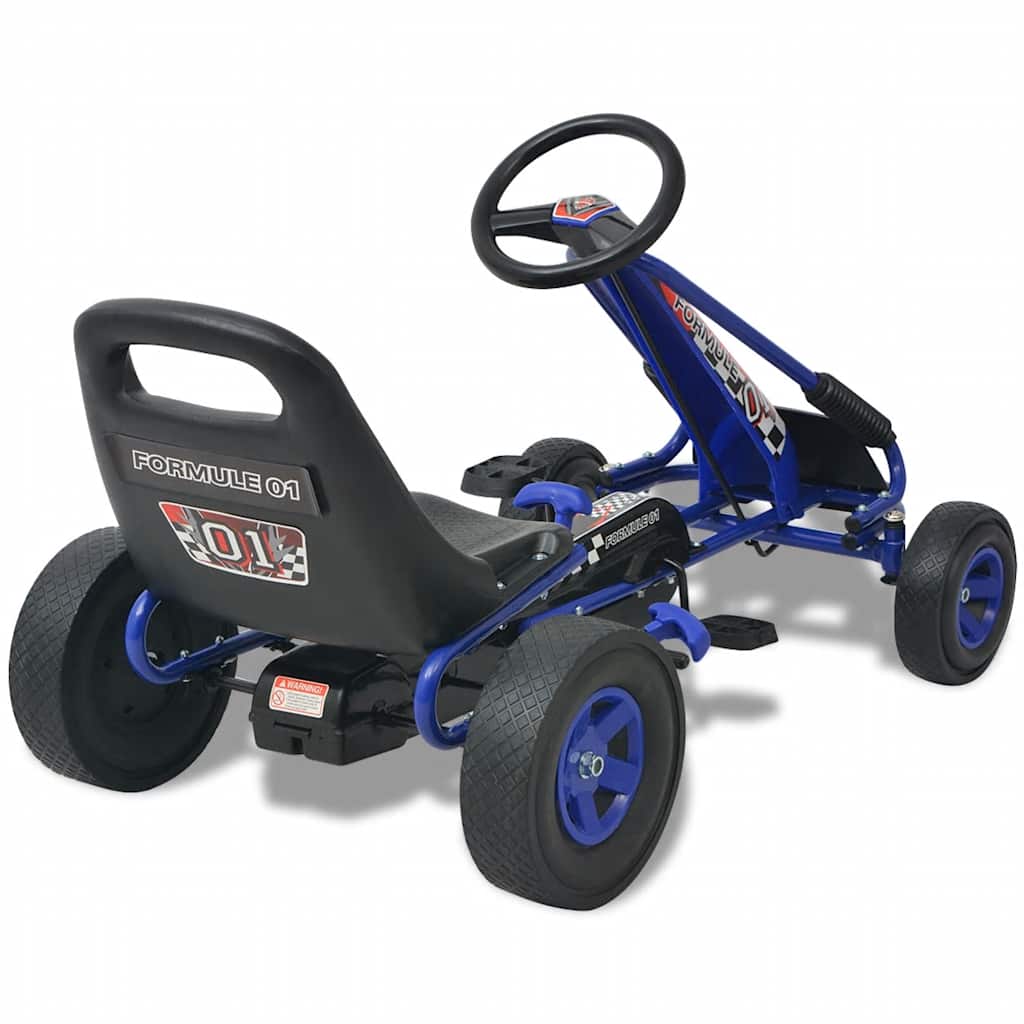 Go Kart Ar Pedāļiem Un Regulējamu Sēdvietu, Zils