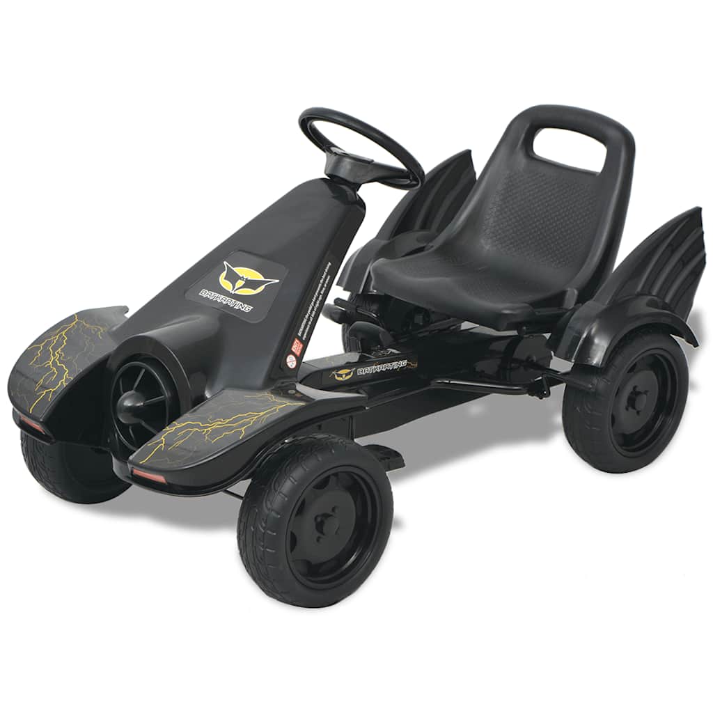 Go Kart Ar Pedāļiem Un Regulējamu Sēdvietu, Melns