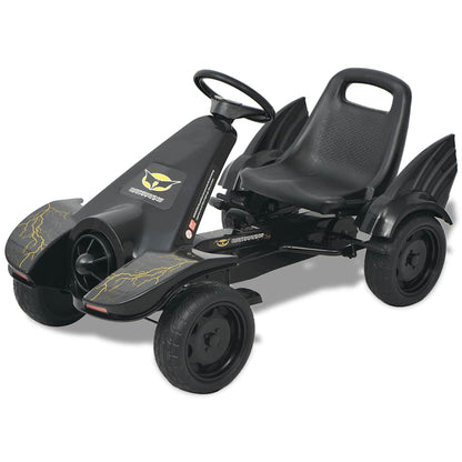 Go Kart Ar Pedāļiem Un Regulējamu Sēdvietu, Melns