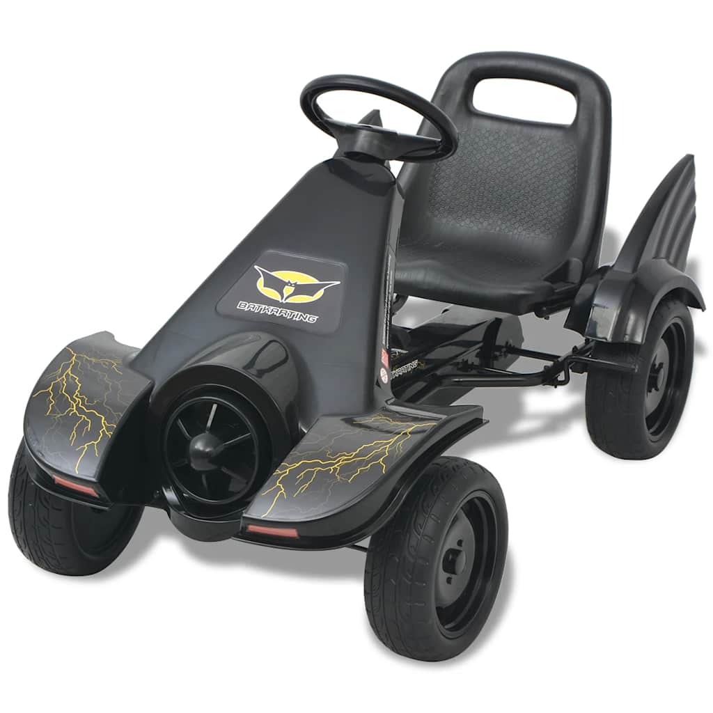 Go Kart Ar Pedāļiem Un Regulējamu Sēdvietu, Melns