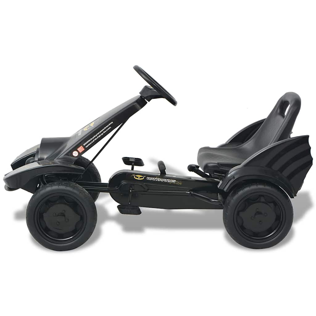 Go Kart Ar Pedāļiem Un Regulējamu Sēdvietu, Melns