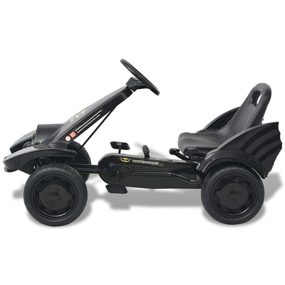 Go Kart Ar Pedāļiem Un Regulējamu Sēdvietu, Melns