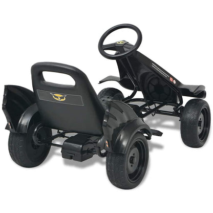 Go Kart Ar Pedāļiem Un Regulējamu Sēdvietu, Melns