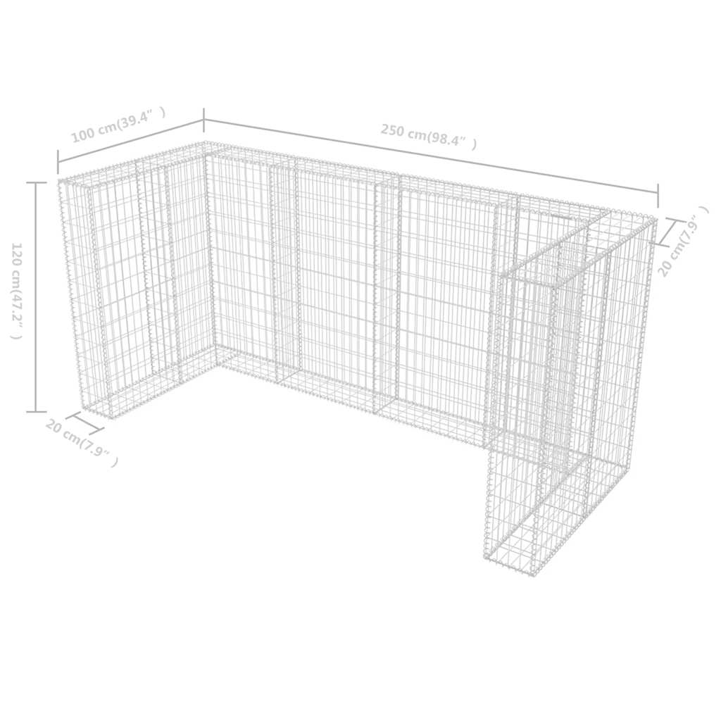 Gabions Atkritumu Konteineriem, Tērauds,