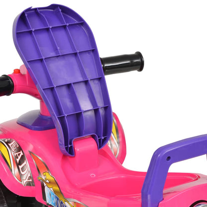 Bērnu Rotaļu Kvadracikls, Ar Skaņu Un Gaismām, Rozā Ar Violetu