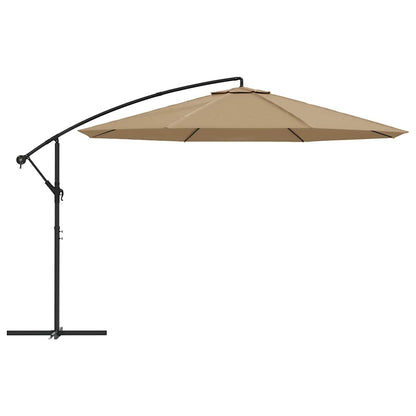 Saulessargs Ar Alumīnija Kātu, 350 Cm, Pelēkbrūns